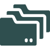 Folder icons stacked on black background